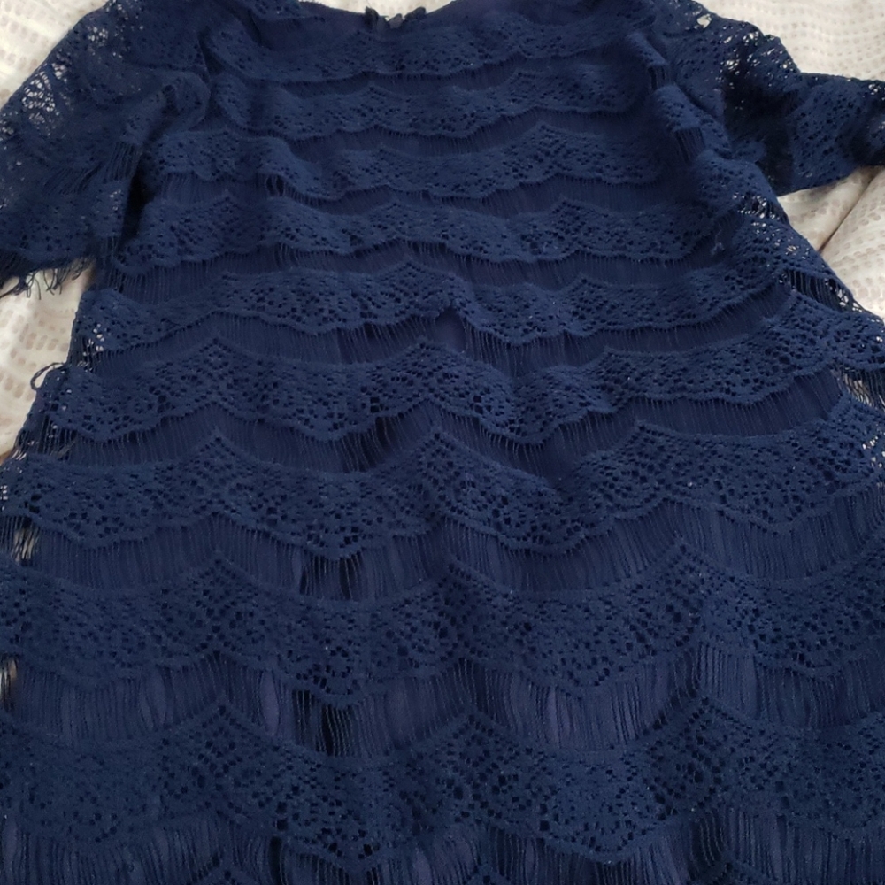 Girls blue lace dress